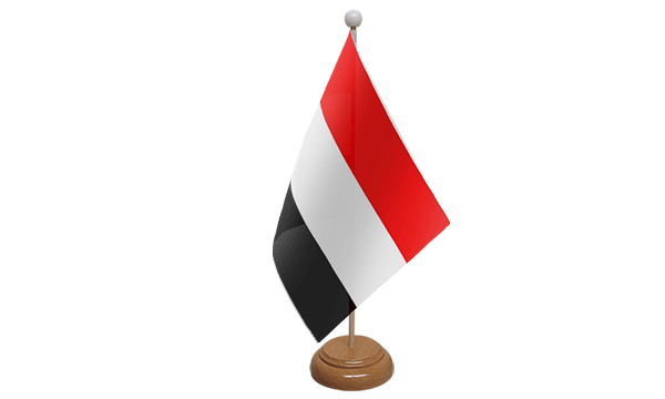 Yemen Small Flag with Wooden Stand